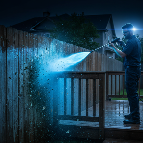 Professional fence and deck pressure washing service